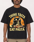 Mockup Boxy Heavyweight Tee Black male close-up 04