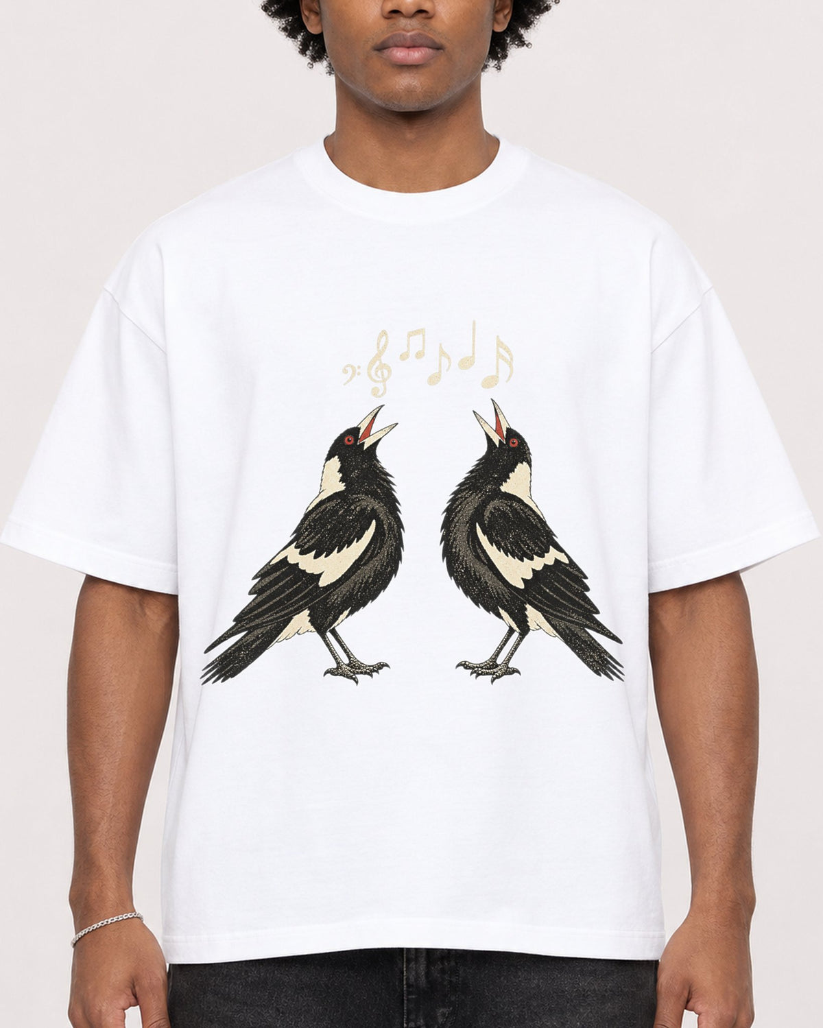 Mockup Boxy Heavyweight Tee White male close-up 45
