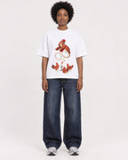 Mockup Boxy Heavyweight Tee White female full-body 14