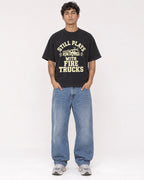 Mockup Boxy Heavyweight Tee Black male full-body 06