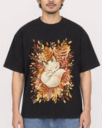 Mockup Boxy Heavyweight Tee Black male close-up 02