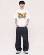 Mockup Boxy Heavyweight Tee White male full-body 01