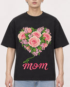 Mockup Boxy Heavyweight Tee Black male close-up 01