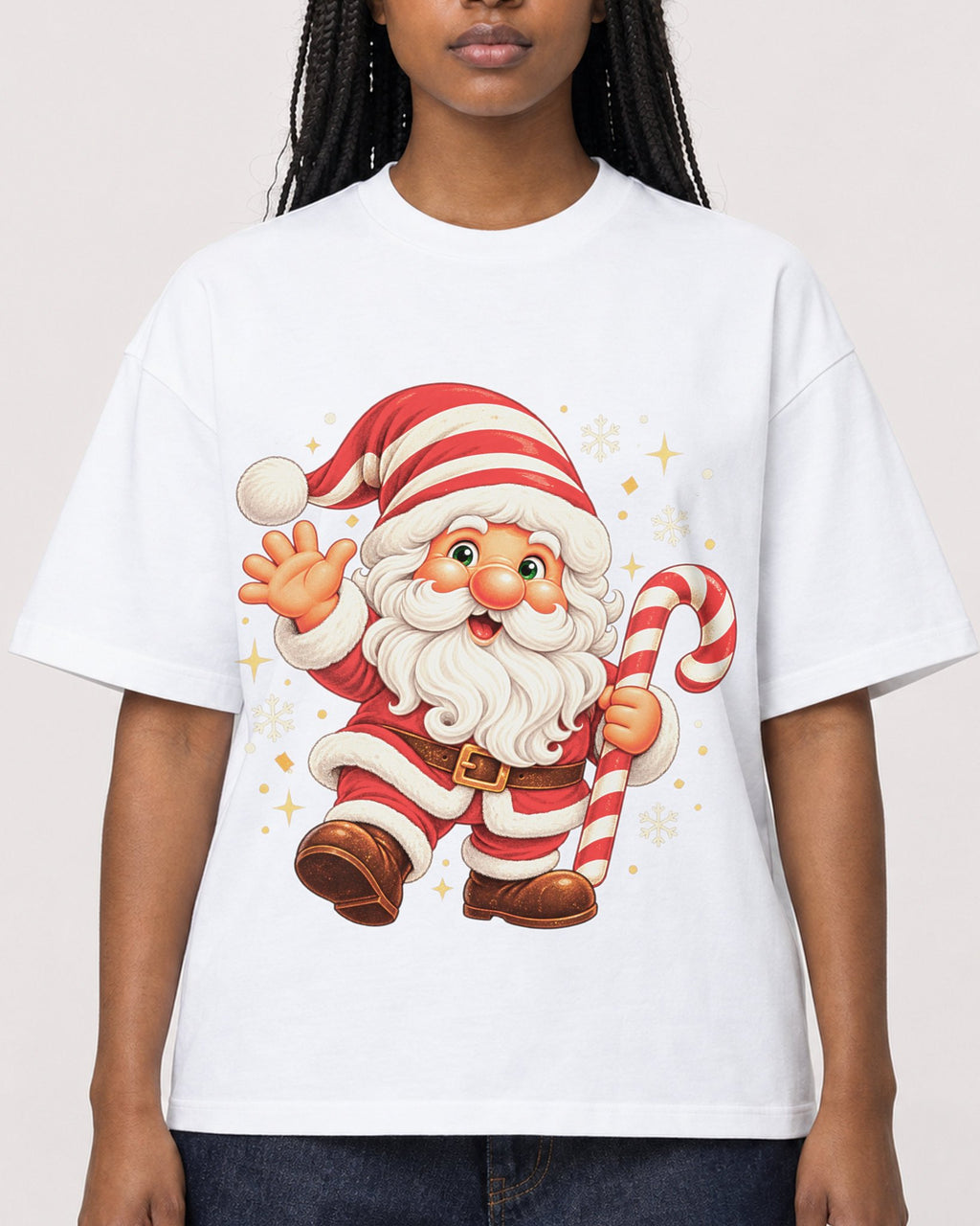 Mockup Boxy Heavyweight Tee White female close-up 04