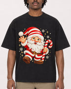 Mockup Boxy Heavyweight Tee Black male close-up 04