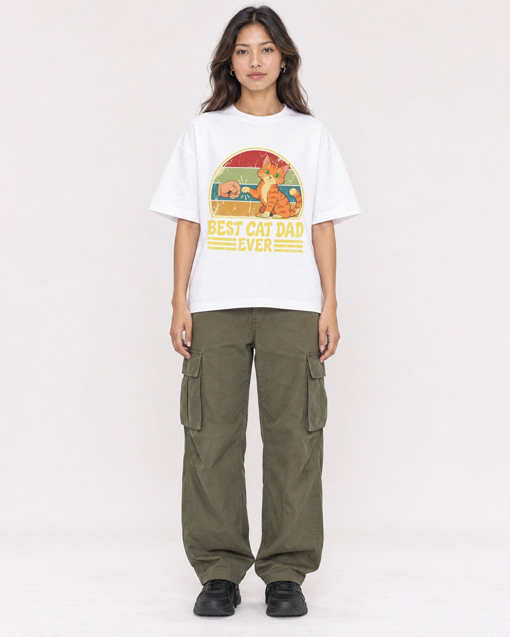 Mockup Boxy Heavyweight Tee White female full-body 02
