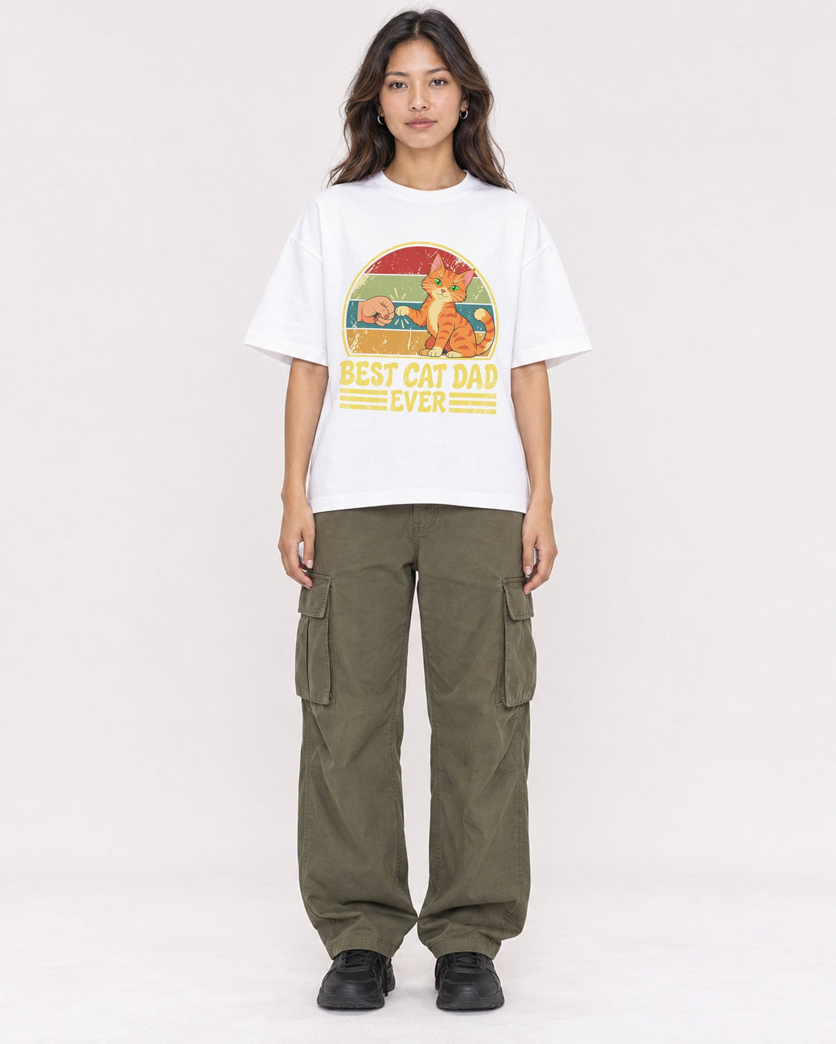 Mockup Boxy Heavyweight Tee White female full-body 02