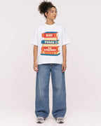 Mockup Boxy Heavyweight Tee White female full-body 20