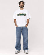 Mockup Boxy Heavyweight Tee White male full-body 17