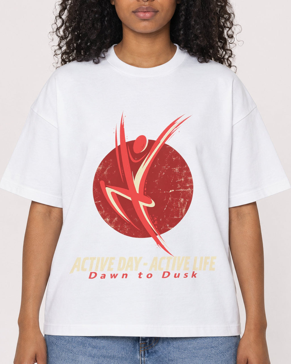 Mockup Boxy Heavyweight Tee White female close-up 05