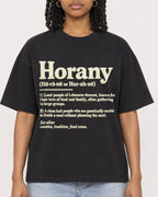 Mockup Boxy Heavyweight Tee Black female close-up 15
