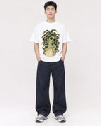 Mockup Boxy Heavyweight Tee White male full-body 21