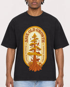 Mockup Boxy Heavyweight Tee Black male close-up 05