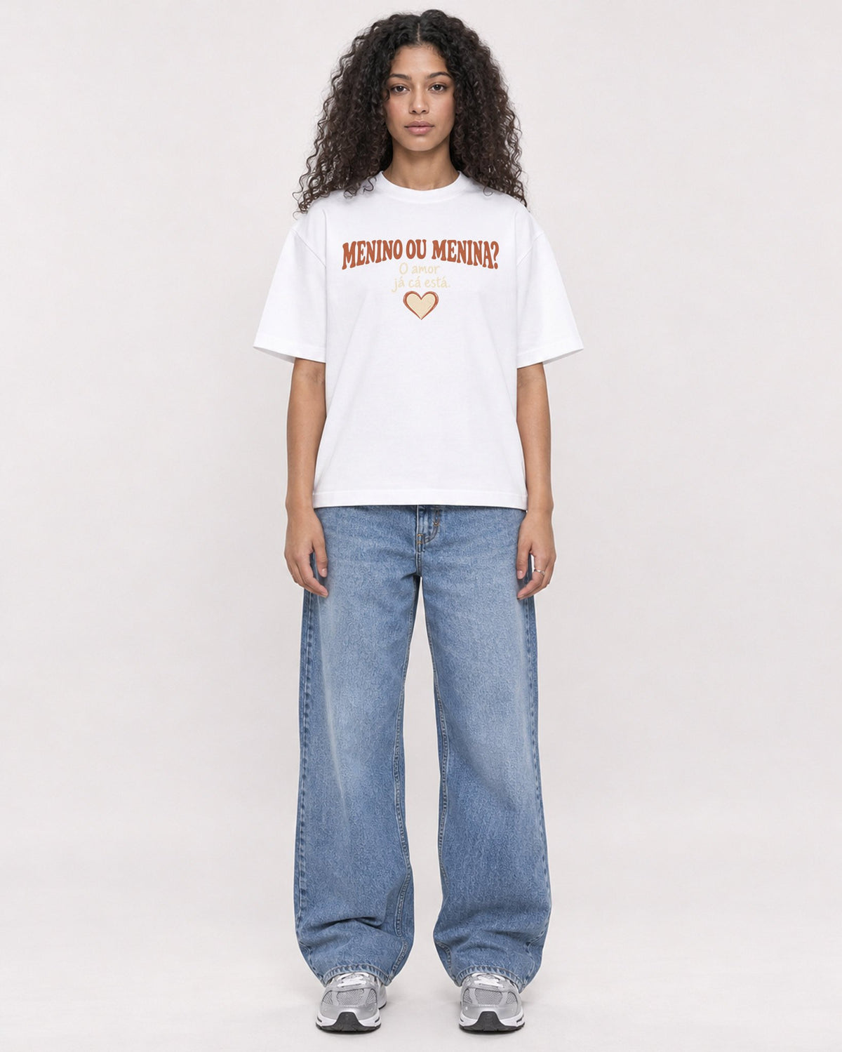 Mockup Boxy Heavyweight Tee White female full-body 10