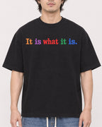 Mockup Boxy Heavyweight Tee Black male close-up 03