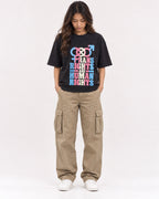 Mockup Boxy Heavyweight Tee Black female full-body 02