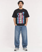 Mockup Boxy Heavyweight Tee Black male full-body 02
