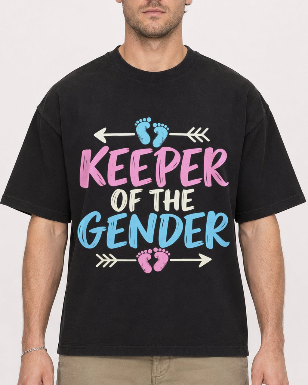 Mockup Boxy Heavyweight Tee Black male close-up 08