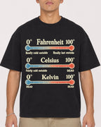 Mockup Boxy Heavyweight Tee Black male close-up 16