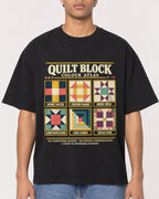 Mockup Boxy Heavyweight Tee Black male close-up 10