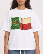 Mockup Boxy Heavyweight Tee White female close-up 06