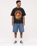 Mockup Boxy Heavyweight Tee Black male full-body 15