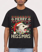 Mockup Boxy Heavyweight Tee Black male close-up 45