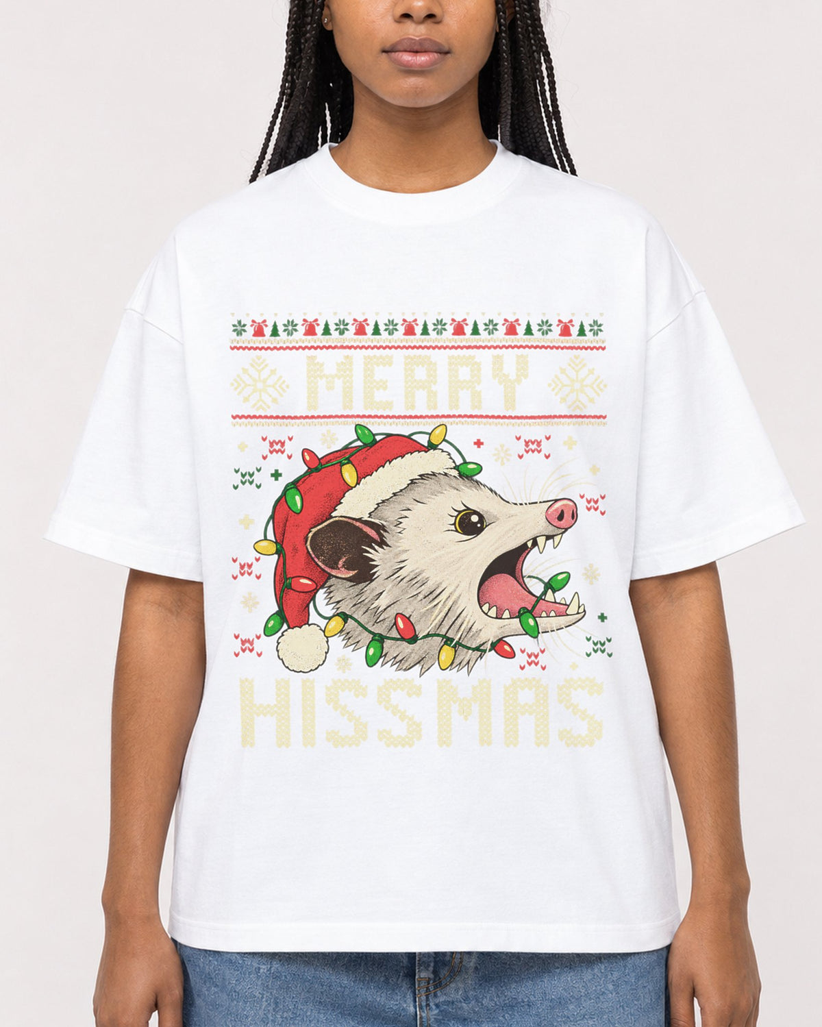 Mockup Boxy Heavyweight Tee White female close-up 45
