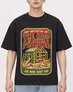 Mockup Boxy Heavyweight Tee Black male close-up 01