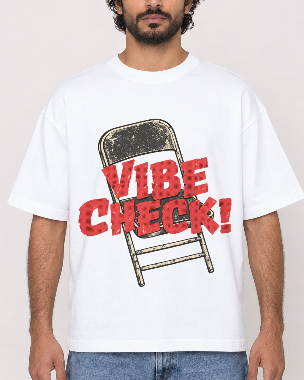 Mockup Boxy Heavyweight Tee White male close-up 17