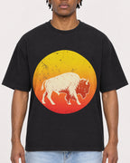 Mockup Boxy Heavyweight Tee Black male close-up 05