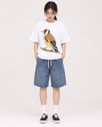 Mockup Boxy Heavyweight Tee White female full-body 21