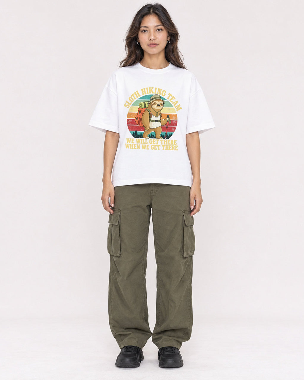 Mockup Boxy Heavyweight Tee White female full-body 02