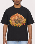 Mockup Boxy Heavyweight Tee Black male close-up 05
