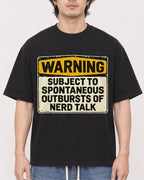 Mockup Boxy Heavyweight Tee Black male close-up 03