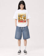 Mockup Boxy Heavyweight Tee White female full-body 01