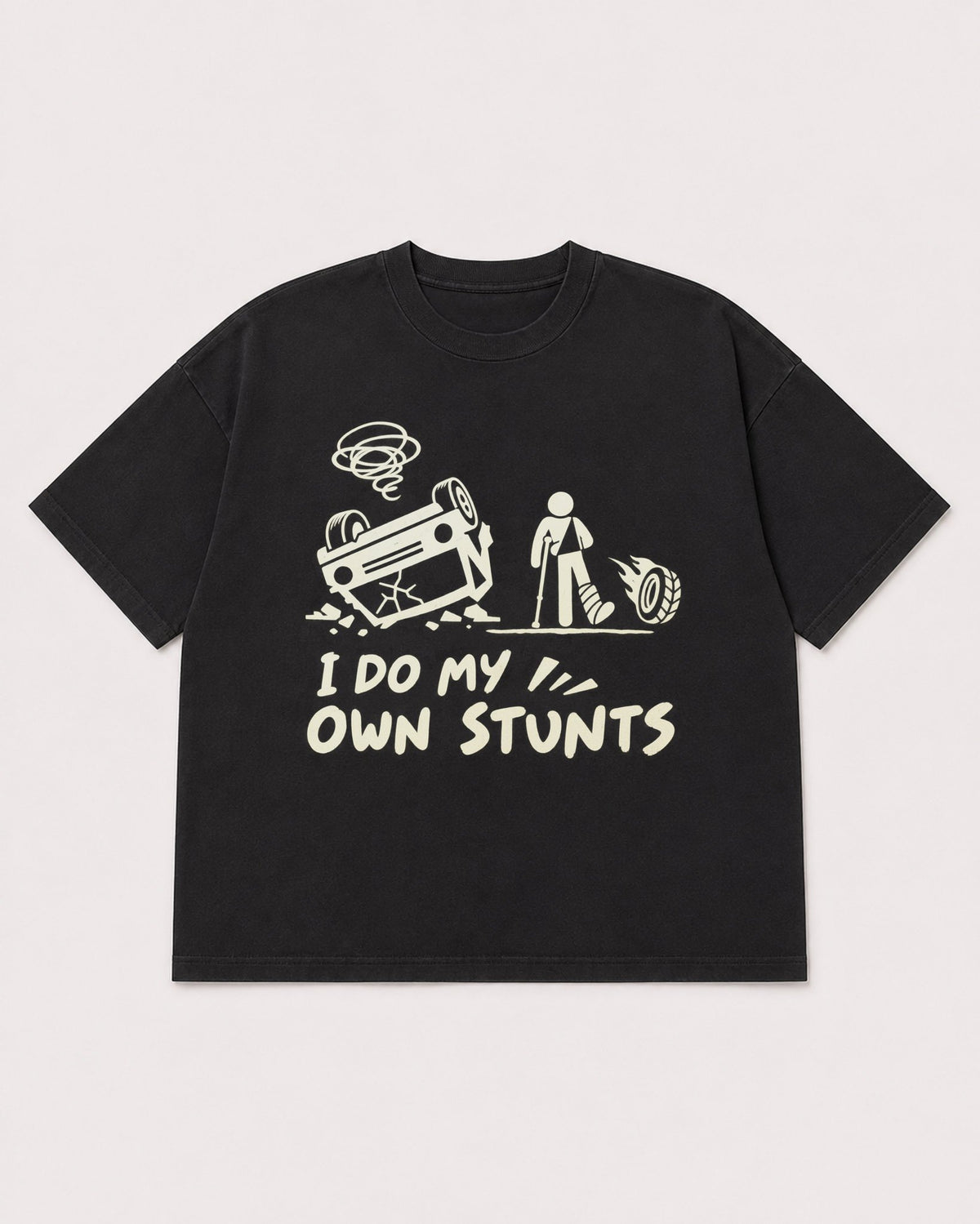 Mockup Boxy Heavyweight Tee Black product