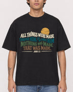 Mockup Boxy Heavyweight Tee Black male close-up 06