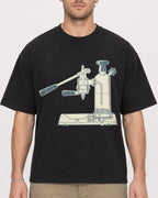Mockup Boxy Heavyweight Tee Black male close-up 08