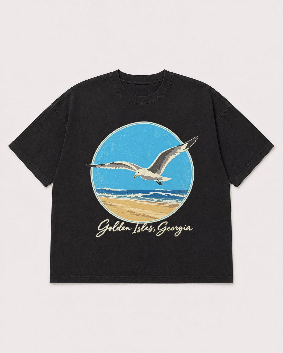 Mockup Boxy Heavyweight Tee Black product