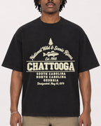Mockup Boxy Heavyweight Tee Black male close-up 04
