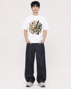 Mockup Boxy Heavyweight Tee White male full-body 01