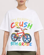 Mockup Boxy Heavyweight Tee White female close-up 12