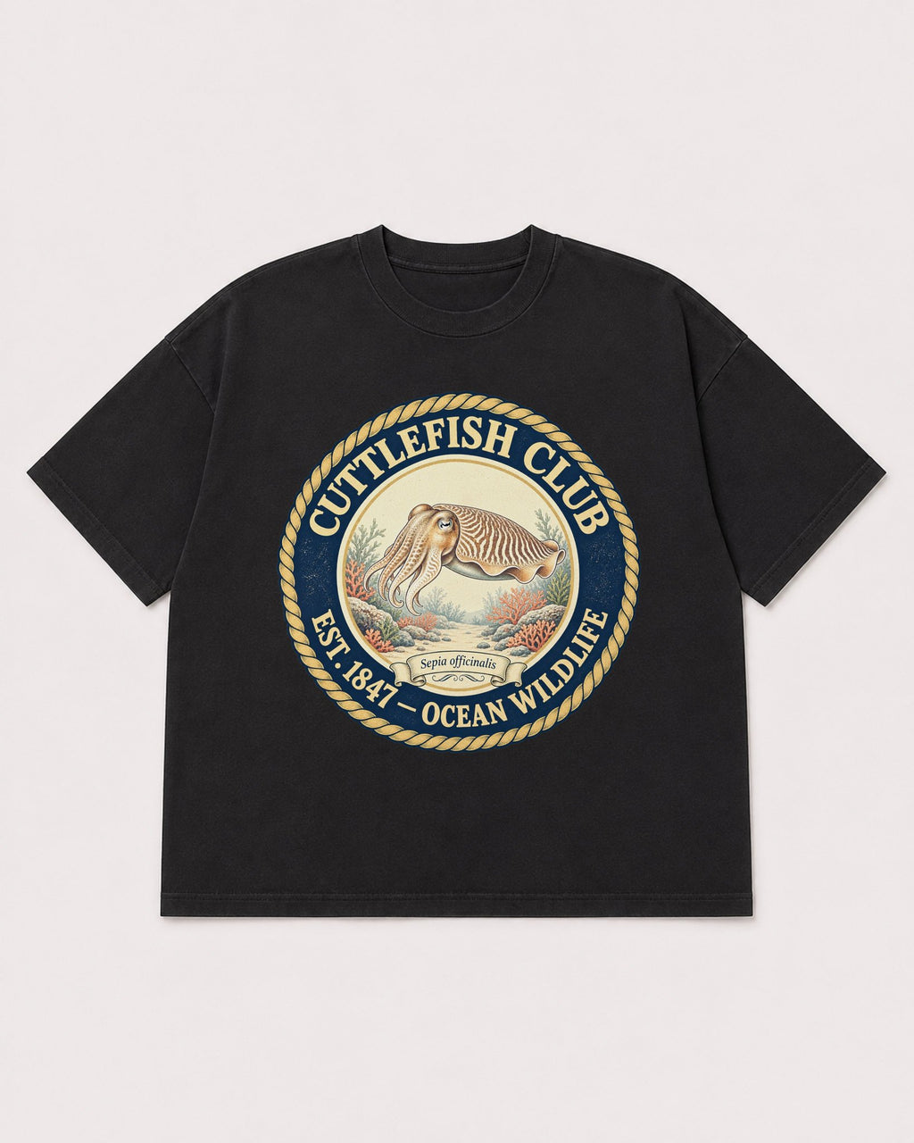 Mockup Boxy Heavyweight Tee Black product