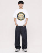 Mockup Boxy Heavyweight Tee White male full-body 01