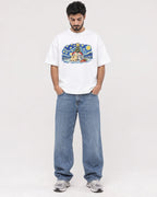 Mockup Boxy Heavyweight Tee White male full-body 07