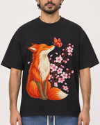 Mockup Boxy Heavyweight Tee Black male close-up 47