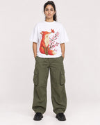 Mockup Boxy Heavyweight Tee White female full-body 47