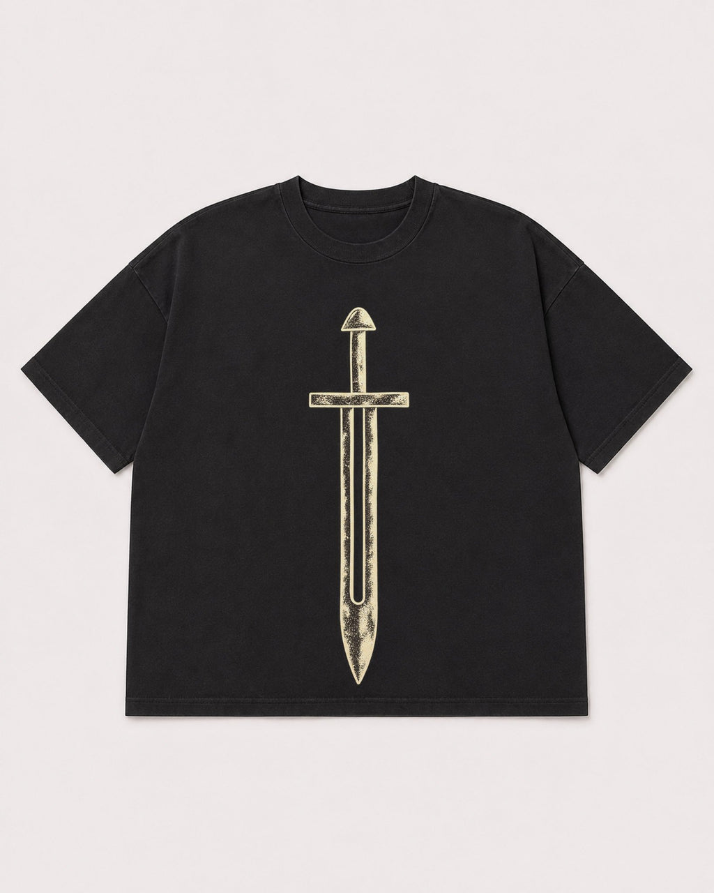 Mockup Boxy Heavyweight Tee Black product