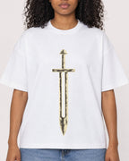 Mockup Boxy Heavyweight Tee White female close-up 05